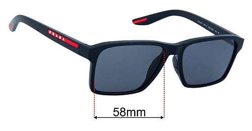 Prada SPS05Y 58mm Replacement Lenses by Sunglass Fix™